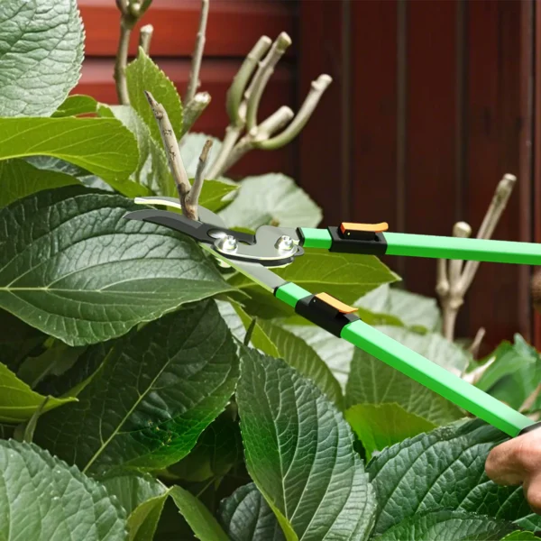 Heggenschaar set 2 delig tuinschaar meslengte 90 cm takkenschaar met anti aanbaklaag metalen messen, uitschuifbare handgreep, 78,5 cm heggenschaar voor het snoeien van heggen en takken 8