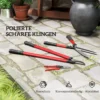 Heggenschaar set 3 delig tuinschaar takkenschaar met anti aanbaklaag stalen messen, antislip handvat, voor het snoeien van heggen en takken voor tuinwerkzaamheden 6