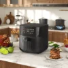 Heteluchtfriteuse 8l airfryer met 8 voorinstellingen, 60 min timer, 360° heteluchtcirculatie, 1700w friteuse zonder olie, met oververhittingsbeveiliging, led touch display, zwart 2