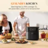 Heteluchtfriteuse 8l airfryer met 8 voorinstellingen, 60 min timer, 360° heteluchtcirculatie, 1700w friteuse zonder olie, met oververhittingsbeveiliging, led touch display, zwart 7