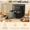 Heteluchtfriteuse 8l airfryer met 8 voorinstellingen, 60 min timer, 360° heteluchtcirculatie, 1700w friteuse zonder olie, met oververhittingsbeveiliging, led touch display, zwart 9