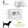 Hondenkooi, meubel met 3 deuren hondenhok hondenbox voor thuis binnenshuis, voor kleine honden tot 10 kg, bijzettafel hondenhuis 78 x 53 x 59,3 cm, wit 4