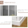 Hondenkooi, meubel met 3 deuren hondenhok hondenbox voor thuis binnenshuis, voor kleine honden tot 10 kg, bijzettafel hondenhuis 78 x 53 x 59,3 cm, wit 7