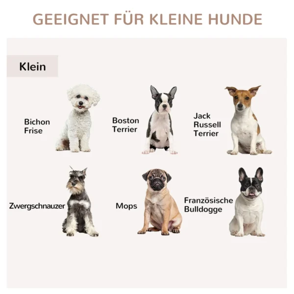 Hondenkooi, meubel met 3 deuren hondenhok hondenbox voor thuis binnenshuis, voor kleine honden tot 10 kg, bijzettafel hondenhuis 78 x 53 x 59,3 cm, wit 8
