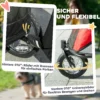 Hondenwagen hondenbuggy met netvensters, opvouwbare kattenwagen met veiligheidslijn, grote rubberen wielen voor middelgrote, grote honden tot 30 kg, oxford, rood 6