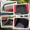 Hondenwagen hondenbuggy met netvensters, opvouwbare kattenwagen met veiligheidslijn, grote rubberen wielen voor middelgrote, grote honden tot 30 kg, oxford, rood 7