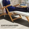 Houten vouwbare zonneligstoel met voetensteun, matras, ergonomische ligstoel weerbestendige campingligstoel, tuinstoel tot 160 kg belastbaar, voor tuin vakantie buiten strand zwembad, teak 8