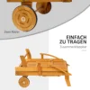 Houten vouwbare zonneligstoel met zijtafel, rol, ligstoel met 4 voudig verstelbare rugleuning, campingligstoel, tuinstoel tot 160 kg belastbaar, voor tuin strand, teak 5