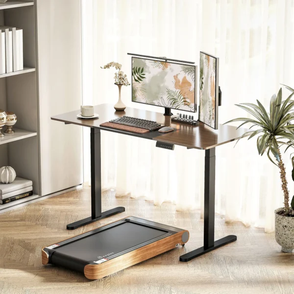 In hoogte verstelbaar bureauframe elektrisch tafelframe met 2 motoren & 3 geheugenbediening bureau poten met minder geluid, botsingsbescherming zwart 2