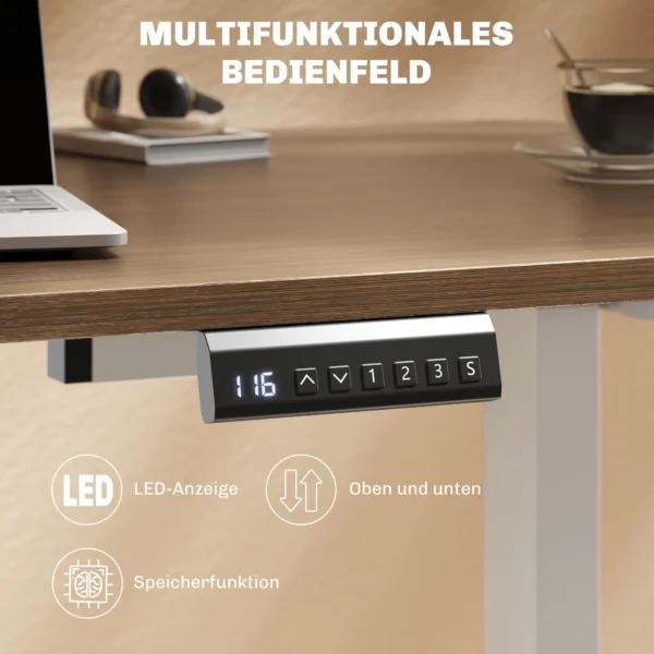 In hoogte verstelbaar bureauframe elektrisch tafelframe met 2 motoren & 3 geheugenbesturing bureau poten met minder lawaai, botsingsbescherming wit 7