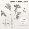 Kapstokhaken wandkapstok in boomvorm met 4 vogels kapstoklijst met 8 haken wanddecoratie voor jassen, mantels, hoeden, sjaals, handtassen, 120 x 175 cm, zwart 7