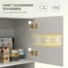 Keukenkast buffetkast met werkblad, 6 deuren, 4 kasten, hoge kast met geluidloze scharnieren, magnetronkast met modern ontwerp, wit 6