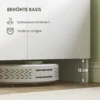Keukenkast buffetkast met werkblad, 6 deuren, 4 kasten, hoge kast met geluidloze scharnieren, magnetronkast met modern ontwerp, wit 8