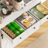 Keukenkast, hoge kast met werkblad, buffetkast met schuifdeuren, 3 lades, verstelbare planken, opbergkast voor keuken eetkamer 93,5x40x180 cm wit 10