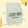 Kinder boekenkast kinderkast met lade, 3 opbergvakken en 2 open vakken, opbergrek voor kinderkamer, speelkamer, lichtgroen, 60 x 29,9 x 90 cm 4