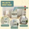 Kinder boekenkast kinderkast met lade, 3 opbergvakken en 2 open vakken, opbergrek voor kinderkamer, speelkamer, lichtgroen, 60 x 29,9 x 90 cm 8