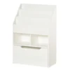 Kinderboekenkast met lade, 3 opbergvakken en 2 open vakken, opbergrek voor kinderkamer, speelkamer, wit, 60 x 29,9 x 90 cm 1