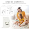 Kinderboekenkast met lade, 3 opbergvakken en 2 open vakken, opbergrek voor kinderkamer, speelkamer, wit, 60 x 29,9 x 90 cm 6