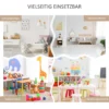 Kinderboekenkast met lade, 3 opbergvakken en 2 open vakken, opbergrek voor kinderkamer, speelkamer, wit, 60 x 29,9 x 90 cm 8