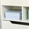 Kinderboekenkast met lade, 3 opbergvakken en 2 open vakken, opbergrek voor kinderkamer, speelkamer, wit, 60 x 29,9 x 90 cm 9