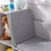 Kinderboekenkast met zitkruk kinderbank met 6 vakken zitkist met 3 kussens speelgoedkist vanaf 3 jaar grijs 103 x 30 x 62 cm 10