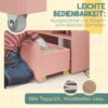 Kinderen boekenkast kinderkast met lade, 3 opbergvakken en 2 open vakken, opbergrek voor kinderkamer, speelkamer, roze, 60 x 29,9 x 90 cm 7