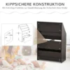 Kinderen boekenkast met lade, 3 opbergvakken en 2 open vakken, opbergrek voor kinderkamer, speelkamer, grijs, 60 x 29,9 x 90 cm 6
