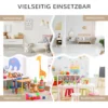 Kinderen boekenkast met lade, 3 opbergvakken en 2 open vakken, opbergrek voor kinderkamer, speelkamer, grijs, 60 x 29,9 x 90 cm 8