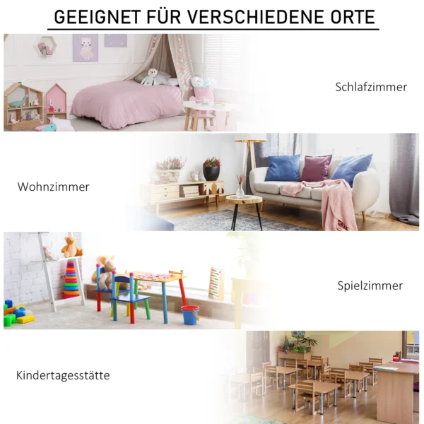 Kinderhoekrek met 3 opbergdozen kinderkamer speelgoedopslag voor 3 12 jaar kinderen grijs 57,4 x 57,4 x 94 cm 7