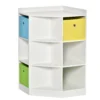 Kinderhoekrek met 3 opbergdozen kinderkamer speelgoedopslag voor kinderen van 3 12 jaar wit 57,4 x 57,4 x 94 cm 1