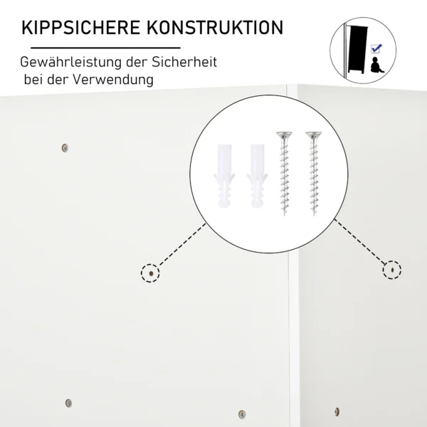 Kinderhoekrek met 3 opbergdozen kinderkamer speelgoedopslag voor kinderen van 3 12 jaar wit 57,4 x 57,4 x 94 cm 5