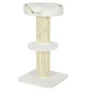 Krabpaal 91 cm kattentoren met sisalstammen, platform, kussen meerlaagse kattenkrabpaal, klimboom, voor middelgrote katten, roomwit 1