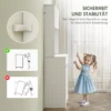 Küchenschrank buffetschrank mit arbeitsplatte, 6 türen, hochschrank mit verstellbaren einlegeböden, kabellöchern, mikrowellenschrank moderner vorratsschrank, weiß, 100 x 38 x 180 cm 8