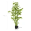 Kunstmatige bamboe groot 150 cm kunstplant net als echt, plastic bamboe kunstmatige planten, kunstbamboe met kunstmos in pot decoratie voor woonkamer, slaapkamer, tuin 4