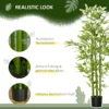 Kunstmatige bamboe groot 150 cm kunstplant net als echt, plastic bamboe kunstmatige planten, kunstbamboe met kunstmos in pot decoratie voor woonkamer, slaapkamer, tuin 5