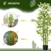 Kunstmatige bamboe groot 150 cm kunstplant net als echt, plastic bamboe kunstmatige planten, kunstbamboe met kunstmos in pot decoratie voor woonkamer, slaapkamer, tuin 6