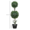 Kunstmatige buxusboom 2 delige set groot 91,6 cm kunstplanten in pot, kunstplant, buxusboom zoals echt kunstboom met uv bescherming voor woonkamer tuin balkon 4