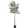 Kunstmatige olijfboom groot 180 cm kunstplant, plastic kunstmatige planten olijfboom in pot, kunstboom met cement, kunstmos voor woonkamer, slaapkamer, decoratie, kantoor 1