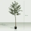 Kunstmatige olijfboom groot 180 cm kunstplant, plastic kunstmatige planten olijfboom in pot, kunstboom met cement, kunstmos voor woonkamer, slaapkamer, decoratie, kantoor 4