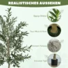 Kunstmatige olijfboom groot 180 cm kunstplant, plastic kunstmatige planten olijfboom in pot, kunstboom met cement, kunstmos voor woonkamer, slaapkamer, decoratie, kantoor 5