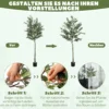 Kunstmatige olijfboom groot 180 cm kunstplant, plastic kunstmatige planten olijfboom in pot, kunstboom met cement, kunstmos voor woonkamer, slaapkamer, decoratie, kantoor 7