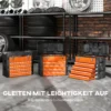 Lege gereedschapskist, 49,7 x 25,3 x 40,7 cm gereedschapskast met 4 lades, mini box, bovenste opbergvak, handvat, gereedschapskoffer van staal, oranje 7