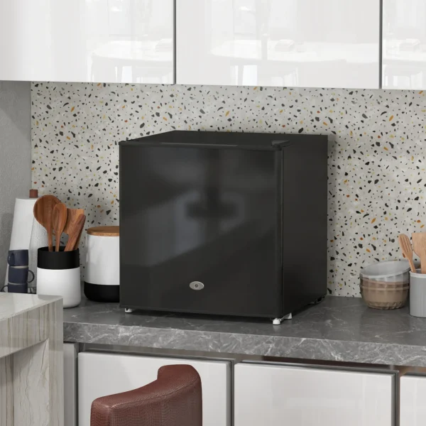 Mini diepvriezer 35 l vriesdoos elektrisch vrijstaand 45 w mini diepvrieskist minikoelkast 14 tot 24℃ 5 traps temperatuurregeling 47 x 44,2 x 48,8 cm zwart 2