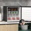Mini diepvriezer 35 l vriesdoos elektrisch vrijstaand 45 w mini diepvrieskist minikoelkast 14 tot 24℃ 5 traps temperatuurregeling 47 x 44,2 x 48,8 cm zwart 7