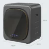 Mini wasdroger met 6 programma led touchscreen 4 kg tot 60℃, 800w vrijstaand wandmonteerbaar luchtafvoerdroger met oververhittingsbeveiliging luchtafvoerdroger voor kleding grijs 4