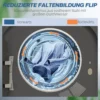 Mini wasdroger met 6 programma led touchscreen 4 kg tot 60℃, 800w vrijstaand wandmonteerbaar luchtafvoerdroger met oververhittingsbeveiliging luchtafvoerdroger voor kleding grijs 7