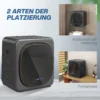 Mini wasdroger met 6 programma led touchscreen 4 kg tot 60℃, 800w vrijstaand wandmonteerbaar luchtafvoerdroger met oververhittingsbeveiliging luchtafvoerdroger voor kleding grijs 9