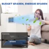 Mobiele airconditioning 3 in 1 klimaatapparaat met koeling, luchtontvochtiger, ventilator, afvoerslang, 5000btu automatische luchtkoeler met afstandsbediening, timer, kinderslot, wit 10