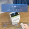 Mobiele airconditioning 3 in 1 klimaatapparaat met koeling, luchtontvochtiger, ventilator, afvoerslang, 5000btu automatische luchtkoeler met afstandsbediening, timer, kinderslot, wit 7