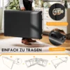 Mobiele massagetafel 2 zones opvouwbaar massagetafel hoogteverstelbaar massagebank 70 cm breed met hoofdsteun, houten voeten massagebed schoonheidssalon zwart 7